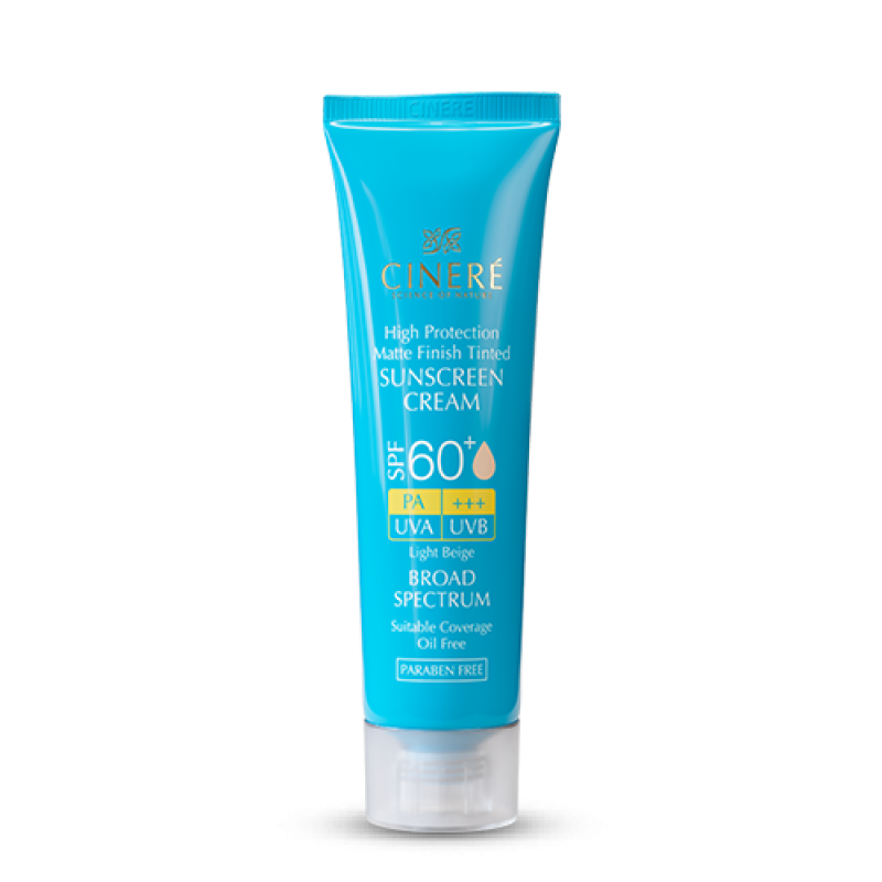 کرم ضد آفتاب رنگی بژ طبیعی SPF60 سینره 50 میلی لیتر