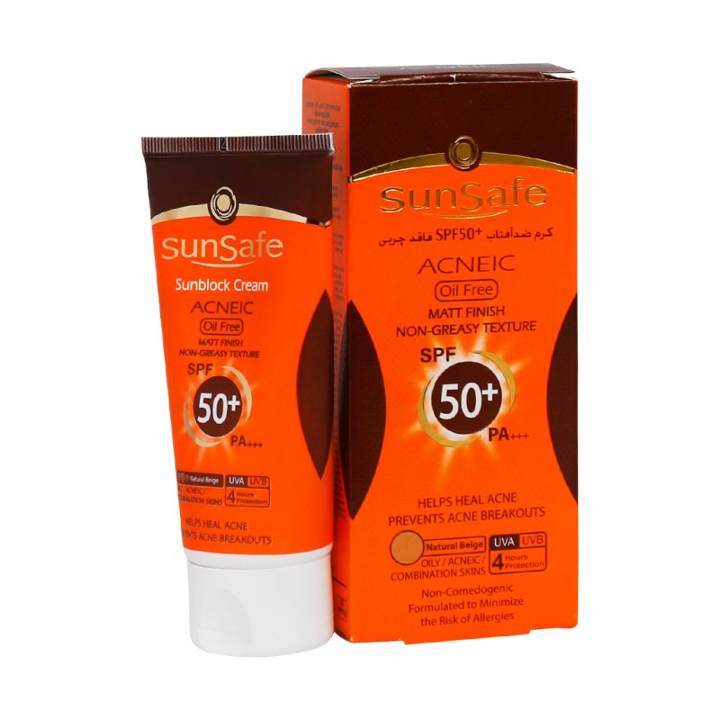 کرم ضد آفتاب SPF50 فاقد چربی بژطبیعی