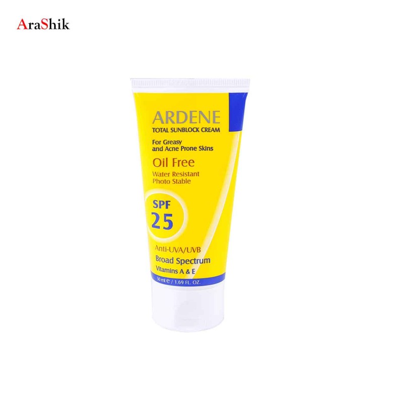 کرم ضد آفتاب فاقد چربی SPF 25 آردن